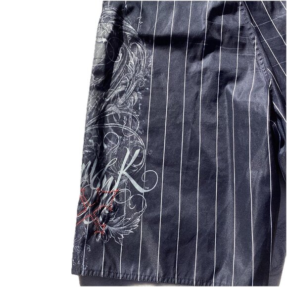Miami Ink Men’s Board Shorts Swim Trunks Size 36 Y2K - Picture 3 of 7